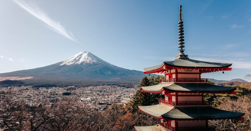 七五三当日の神社受付と初穂料の渡し方を説明するシーンのイラスト