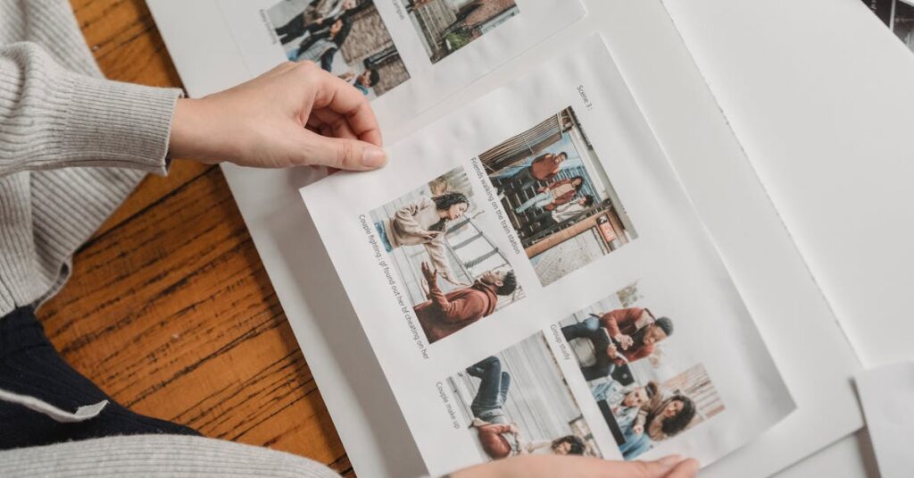 祖父母が孫の七五三祝いとしてフォトアルバムを贈るイメージ画像